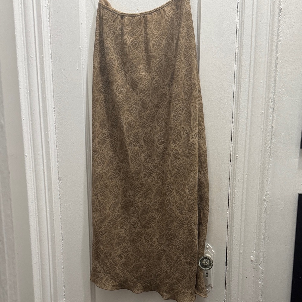 Norton McNaughton Brown Paisley Maxi Skirt